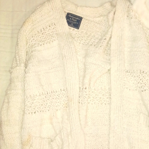 Abercrombie & Fitch Jackets & Blazers - White cardigan